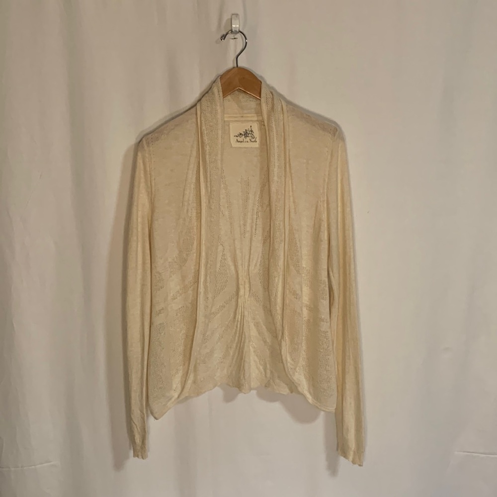 Anthropologie Angel of the North cream cardigan M